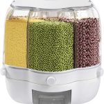 BIAZFYIUW Grain Dispenser Airtight Kitchen Storage Organizer-0