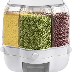 BIAZFYIUW Grain Dispenser Airtight Kitchen Storage Organizer-0