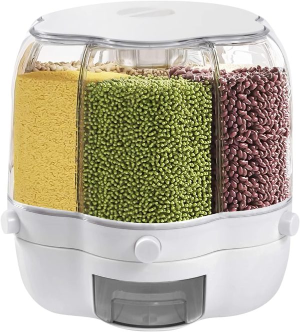 BIAZFYIUW Grain Dispenser Airtight Kitchen Storage Organizer-0