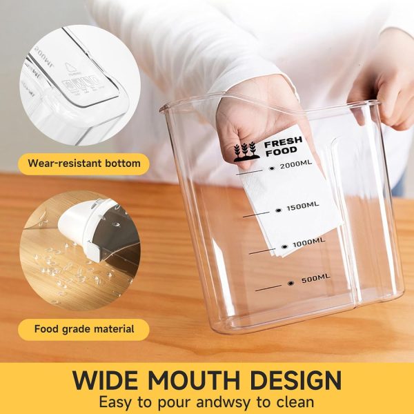 SZRUNZHU Cereal Container Airtight BPA Free Food Storage-5