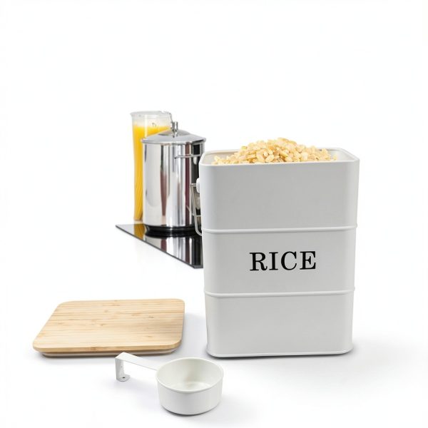 Gdfjiy Rice Storage Container Steel Airtight-4