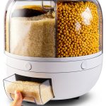 BIAZFYIUW Grain Dispenser 360 Rotating Food Storage-0