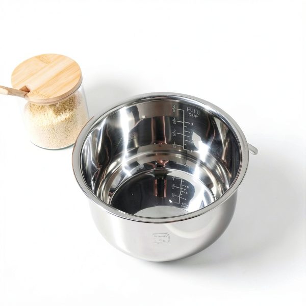 Amosfun Rice Cooker Inner Pot Stainless Steel Replacement-5