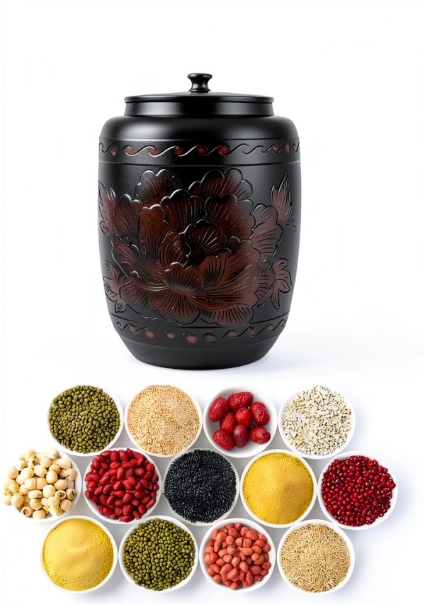 Generic Ceramic Rice Container Airtight Lid Large Kitchen-1