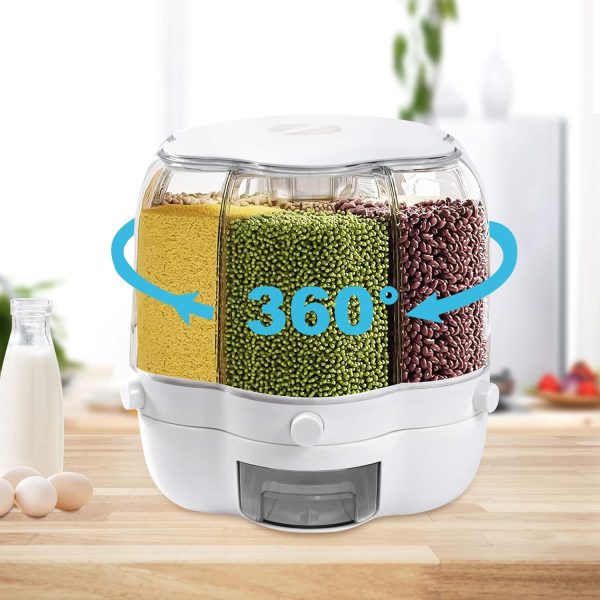 BIAZFYIUW Grain Dispenser Airtight Kitchen Storage Organizer-2