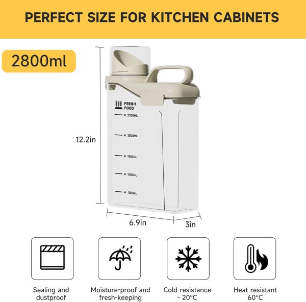SZRUNZHU Cereal Container Airtight BPA Free Food Storage-2