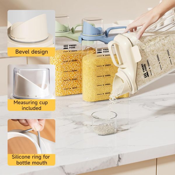 SZRUNZHU Cereal Container Airtight BPA Free Food Storage-4