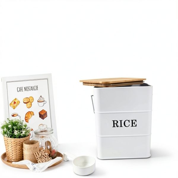 Gdfjiy Rice Storage Container Steel Airtight-3