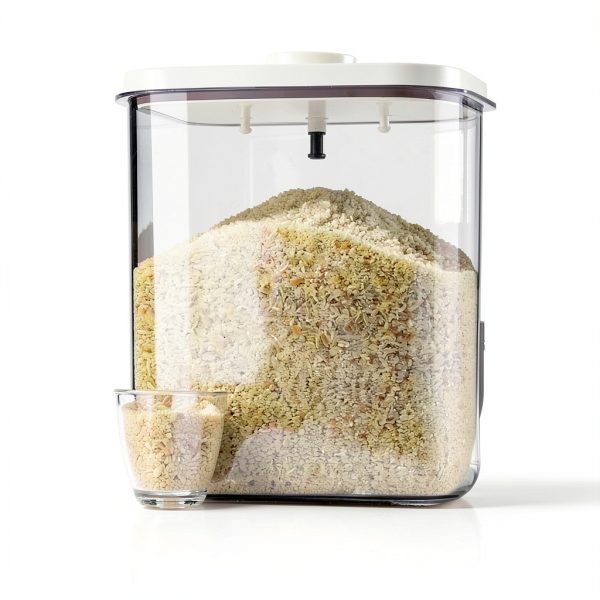 Livlab Rice Dispenser Airtight BPA Free Kitchen Storage-6
