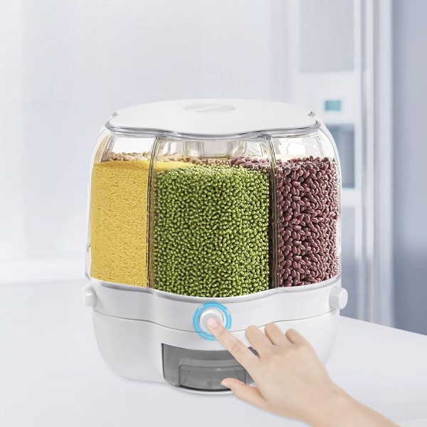 BIAZFYIUW Grain Dispenser Airtight Kitchen Storage Organizer-3