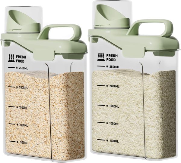 SZRUNZHU Cereal Dispenser Food Grade BPA Free Airtight-0