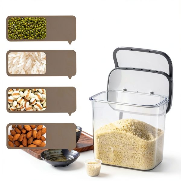 Livlab Rice Dispenser Airtight BPA Free Kitchen Storage-1