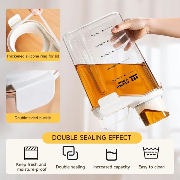 SZRUNZHU Cereal Container Airtight BPA Free Food Storage-3