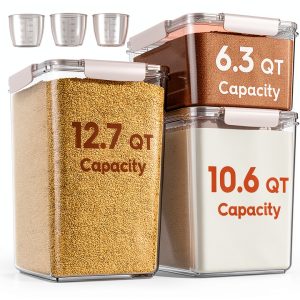 KEMETHY Food Storage Containers Airtight BPA-Free Stackable-0