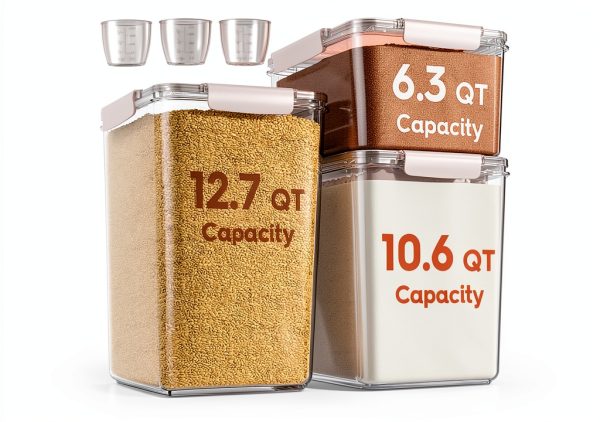 KEMETHY Food Storage Containers Airtight BPA-Free Stackable-0