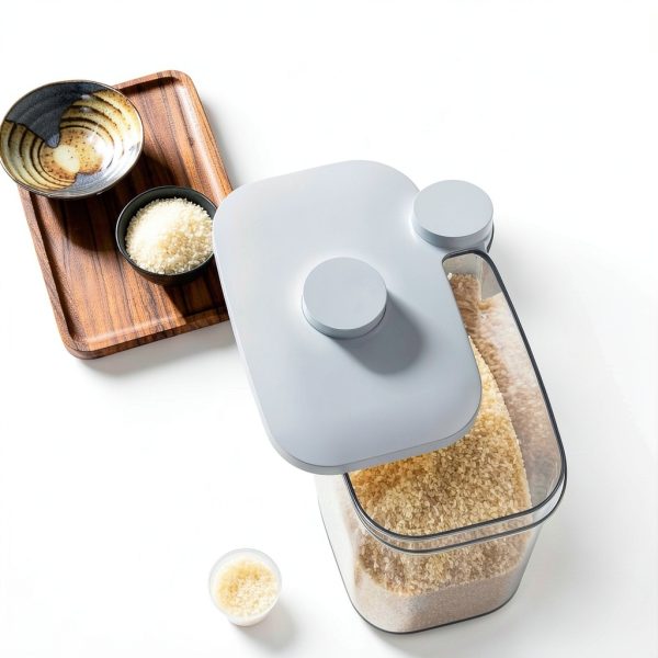 Livlab Rice Dispenser Airtight BPA Free Kitchen Storage-2