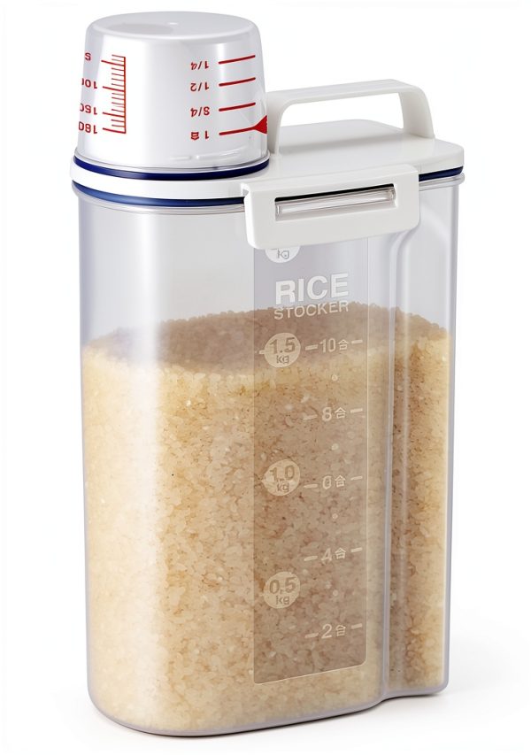 Asvel Rice Container BPA Free Lightweight Twist Lock-0