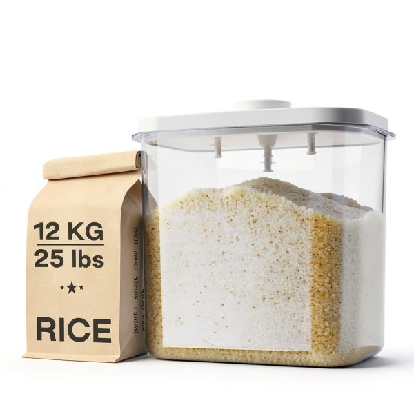 Livlab Rice Dispenser Airtight BPA Free Kitchen Storage-7