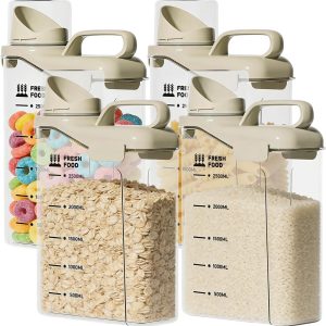 SZRUNZHU Cereal Container Airtight BPA Free Food Storage-0