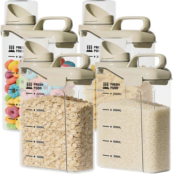 SZRUNZHU Cereal Container Airtight BPA Free Food Storage-0