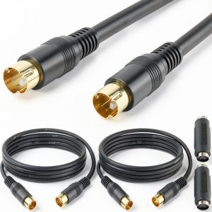 NR S-Video Cable 1m Gold Mini Din for Camcorders-0