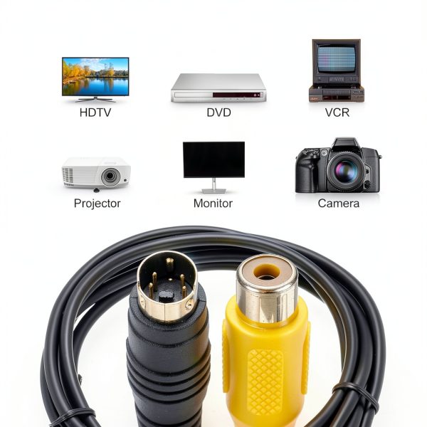 S-Video Cable TechConnect 4‑Pin Male to RCA-4