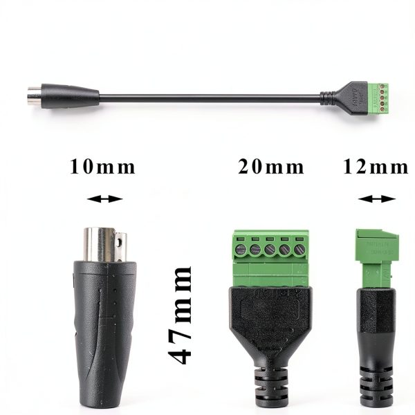 Mini DIN 8 Pin to 5 Pin Adapter by DIN PVC Copper-1