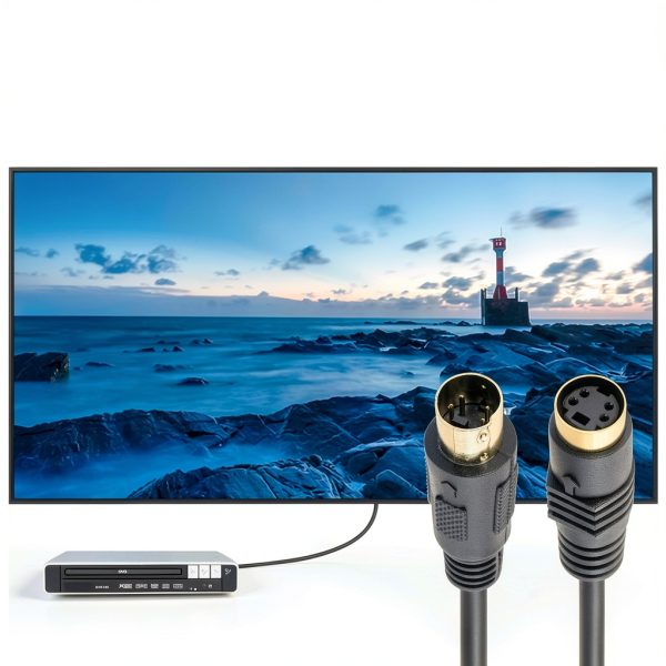 S-Video Cable Mini DIN Poy POY-000788 Gold 1m-3