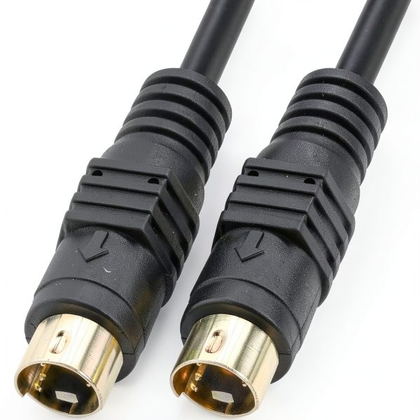 BERANMEY 4 Pin Mini DIN S-Video Cable Gold Plated Male to-1
