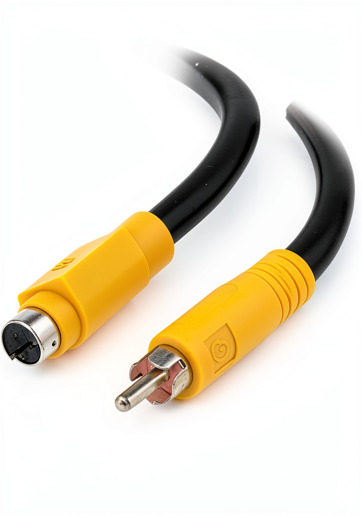 C2G S-Video cable installed behind a home theater console
