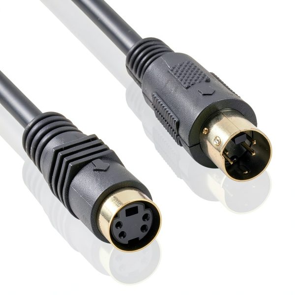S-Video Cable Mini DIN Poy POY-000788 Gold 1m-1