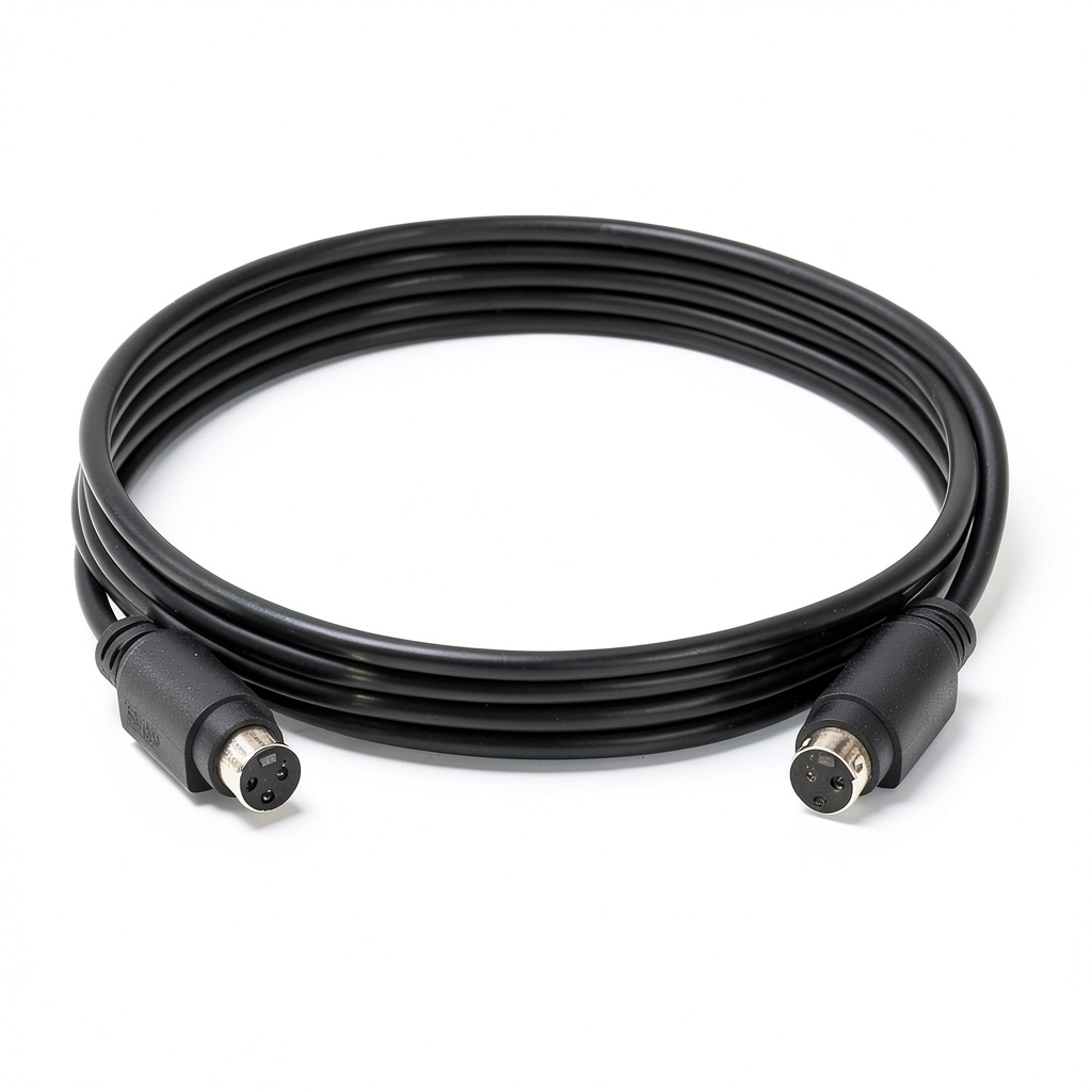 Installing ZYAMY Video Signal Cable 24K Gold Plating 1.8M on a wooden desk