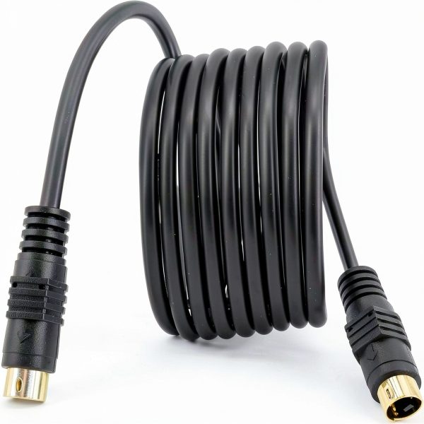 BERANMEY 4 Pin Mini DIN S-Video Cable Gold Plated Male to-5