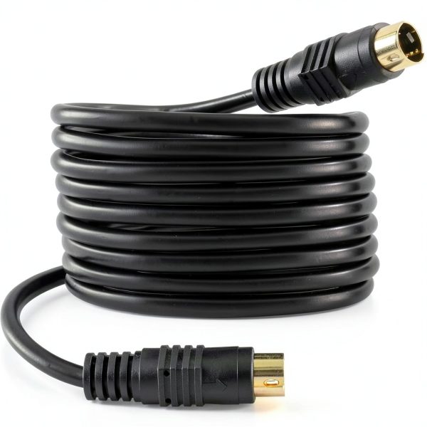 BERANMEY 4 Pin Mini DIN S-Video Cable Gold Plated Male to-0