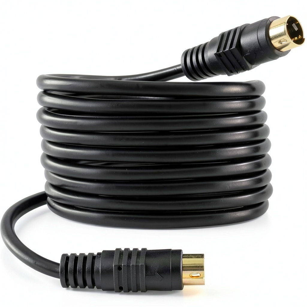 BERANMEY S-Video cable connecting a DVD player to a TV