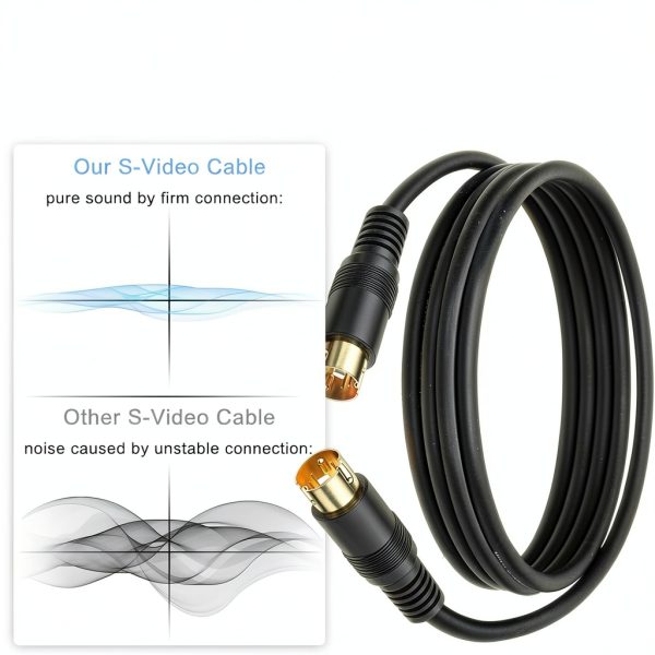 NR S-Video Cable 1m Gold Mini Din for Camcorders-3
