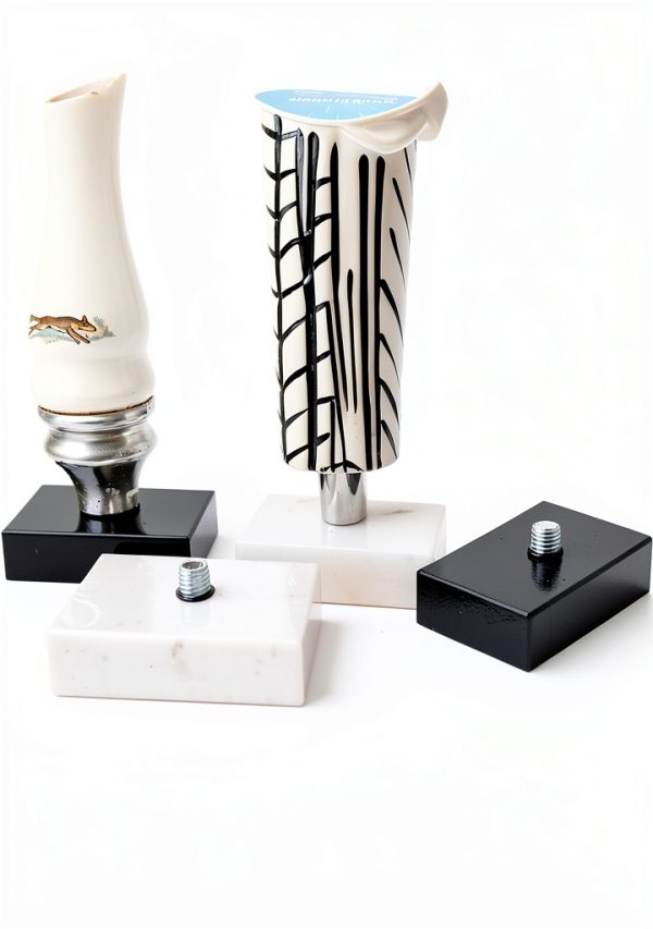 Marble 2" X 3" Beer Tap Handle Display by UBT Black Marble-2