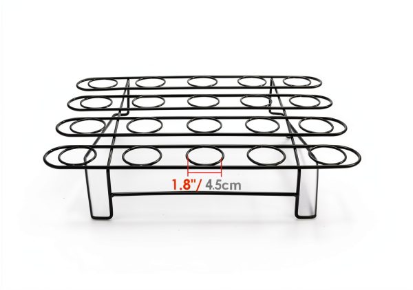 Ice Cream Cone Holder Rack Kingrol 20‑Cavity Metal Stand Black 16×12in-1