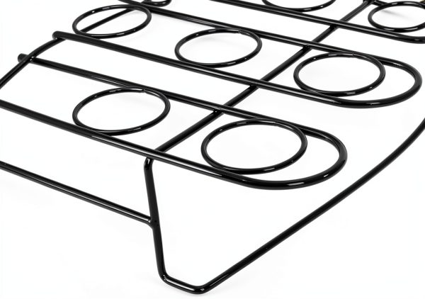 Ice Cream Cone Holder Rack Kingrol 20‑Cavity Metal Stand Black 16×12in-2