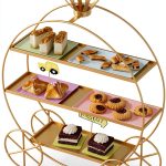 Crown Carriage Cake Stand by SeaISee Gold Tiered Dessert Display Tray-0