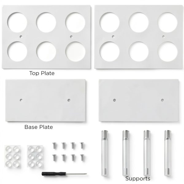 Acrylic Ice Cream Cone Holder 2 Pack by YOUEON, 6 Clear Waffle Stands-2