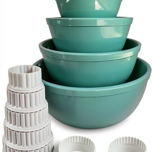8 Pieces Display Stands for Pyrex Mixed Cinderella Bowls Display Risers Pyrex Bowl Display Separators Stacking Stacking Rings for Bowls-0