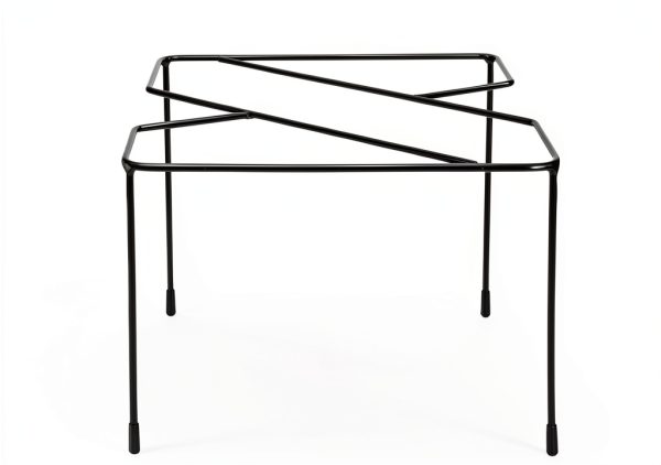Metal Pizza Table Stands ZEAYEA Set of 4 Black Riser Holders-1