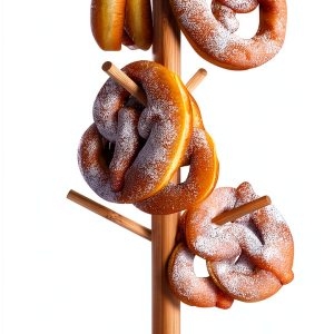 Pretzel Holder Stand SoeKoa Bamboo Stand with 6 Foldable Branches-0