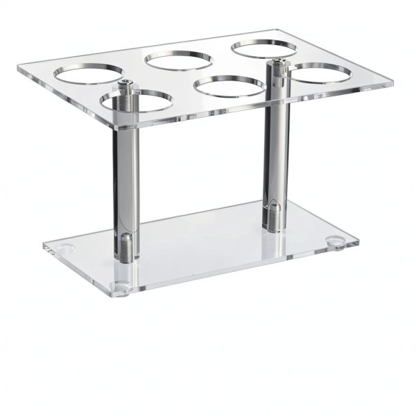 Acrylic Ice Cream Cone Holder 2 Pack by YOUEON, 6 Clear Waffle Stands-4